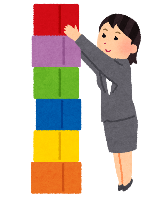 積立投資をする女性のイラスト(いらすとや)
