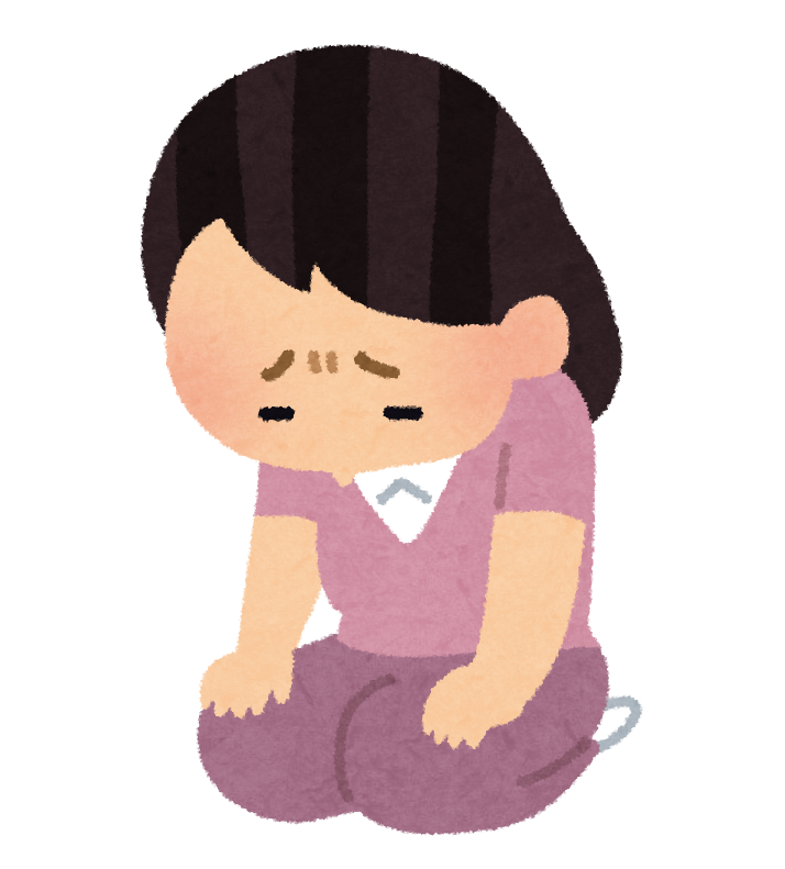 反省・後悔のイラスト(女性)