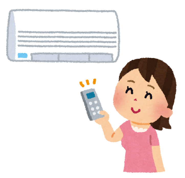 エアコンの温度設定を工夫して節電するイラスト