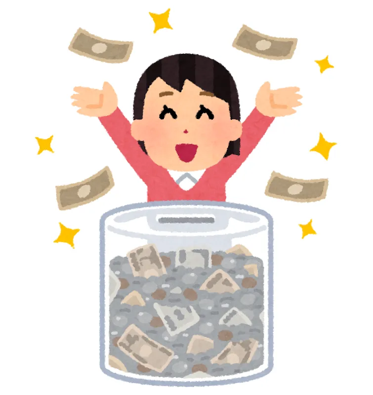 NISAの目的別の売り時を判断してお金の目標を達成する主婦のイラスト