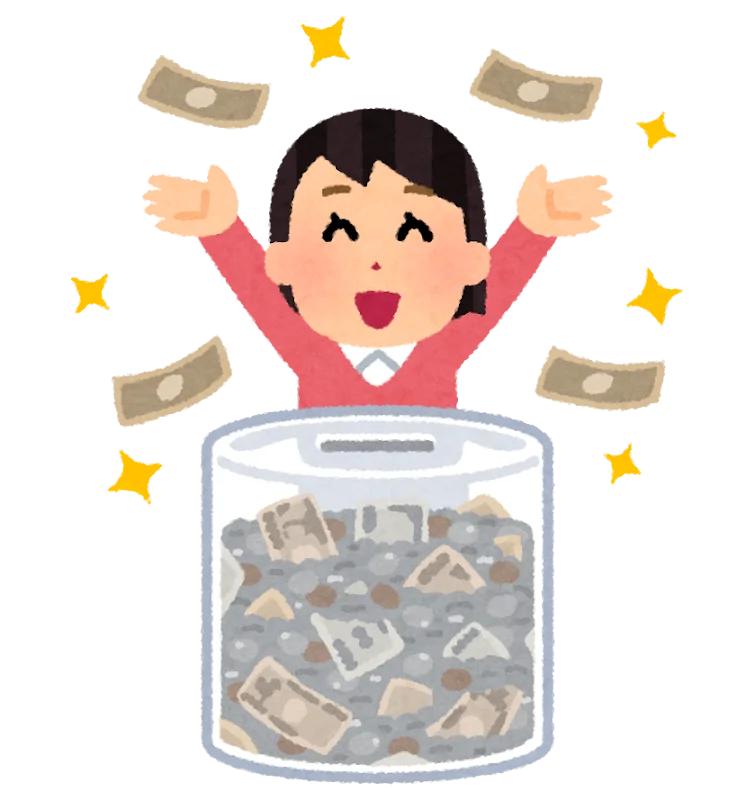 NISAを持ち家の代わりに選んで貯金に成功した女性のイラスト